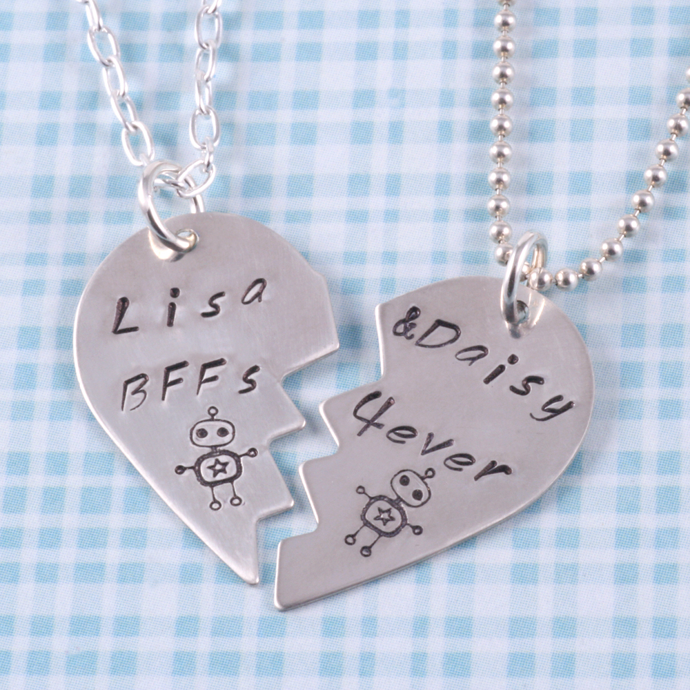Metal Stamping Blanks Gold Filled Broken Heart, 2 parts, 26mm (1.02") x 16mm (.63"), 24g